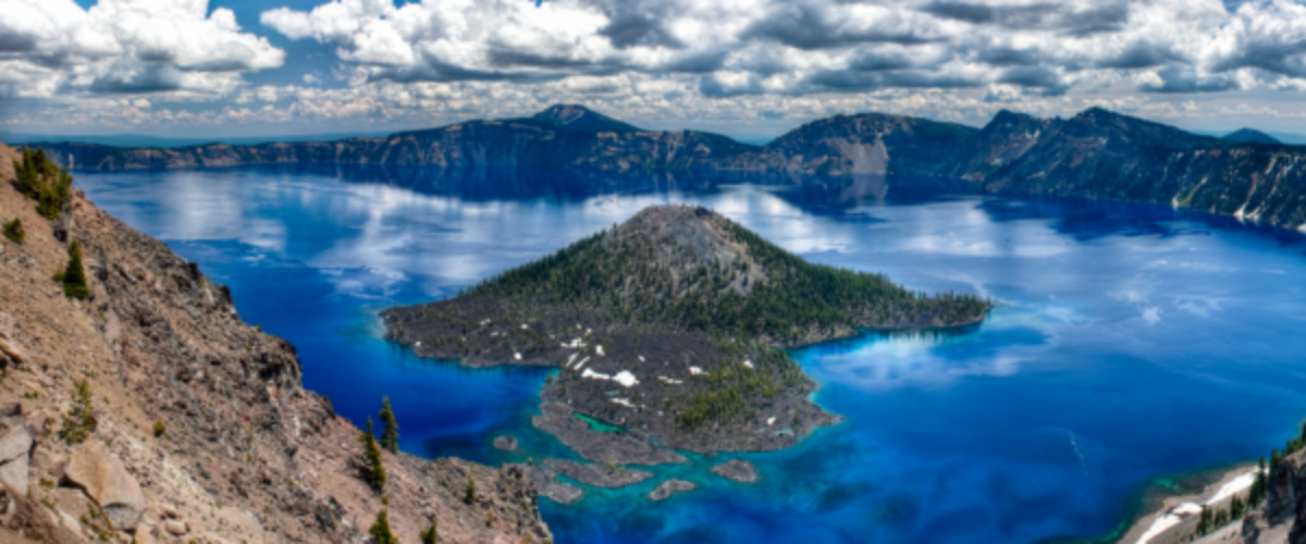 No place on earth combines a deep, pure lake, so blue in color; sheer surrounding cliffs, almost two thousand feet high; two picturesque islands; and a violent volcanic past. At 1,943 feet deep, Crater Lake is the seventh deepest lake in the world and the deepest in the United States.Learn More
